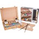 VAN GOGH Oil Colour Wooden Box Set Basic with 10 Colours in 40ml Tube + Accessories